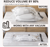 Sacs de rangement doubles étanches et anti-poussière B-PA+PE, sacs de rangement écologiques avec valve pour literie et rangement de salon