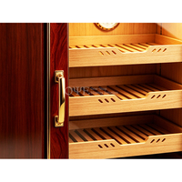 Humidor à cigares en bois grand format avec vitrine et serrure, présentoir de rangement, vente chaude