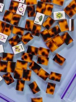 Amerikanisches Kreatives Leoparden-Tortoiseshell Zweischichtiges Acryl-Mahjong-Set