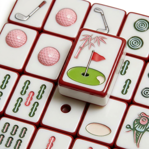 Fichas de Mahjong con Diseño Único de Bandera de Golf Hechas a Mano, Fichas de Juego de Mahjong Personalizadas con Temática Deportiva - Product Image 3