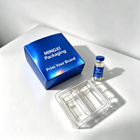 Étiquettes pour ampoules de peptides en marque blanche 2ml 4ml 10ml nacrées avec boîte à fermeture ruban et insert en carton