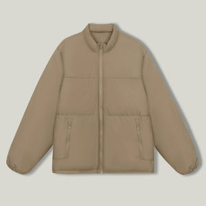 Abrigo de punto de alta gama de marca de moda, de tejido de lana, cuello corto sencillo, corte recto, para hombre y mujer, informal, impermeable, con cremallera, 95% lana - Product Image 5