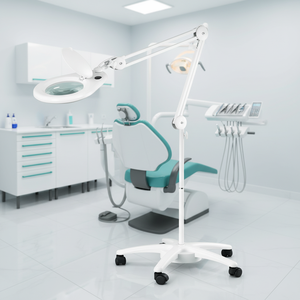 Professional Custom Adjustable Rolling Stand LED Floor Magnifying Lamp <b>Light</b> with Wheels for Laboratory Beauty Salon - Product Image 2