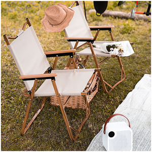 Silla Plegable Compacta de Aluminio para Exteriores, Estilo Kermit, con Acabado Imitación Madera - Product Image 3