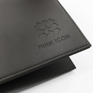 Couverture de menu en cuir personnalisée pour restaurant avec porte-menu magnétique A4 en cuir - Product Image 6