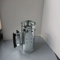 Outil de barbecue pliant en acier inoxydable, baril d'allumage de charbon de bois pour barbecue en plein air