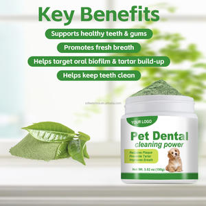Polvo Dental para Perros y Gatos, Cuidado Bucal, Mejora la Salud de los Dientes y las Encías, Refresca el <span class=keywords><strong>Aliento</strong></span> con Probióticos y Té Verde, Seguro - Product Image 4