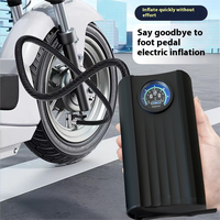 Pompe à air filaire ABS haute puissance 12V 120W avec manomètre de pression 150 PSI pour voiture/moto/vélo/ballon