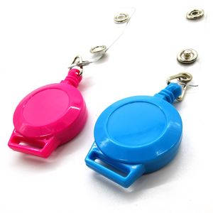 Porte-badge rétractable en plastique pour employés d'entreprise CY Wholesale Company, avec porte-clés, personnalisable avec nom et logo - Product Image 4