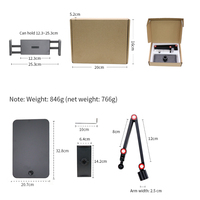 360 °   Support de téléphone rotatif flexible en aluminium, support de bureau pliable réglable pour tablette et PC, pour l'enregistrement commercial, approvisionnement en gros, OEM