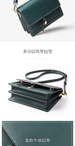 Sac à bandoulière pour femme en cuir véritable de haute qualité, sac à main élégant et tendance, sacoche bandoulière pour femme, vente en gros d'usine - Product Image 3