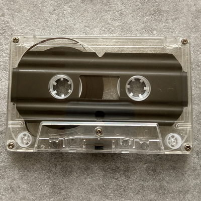 Transparent 90 minute cassette tape with PP outer case