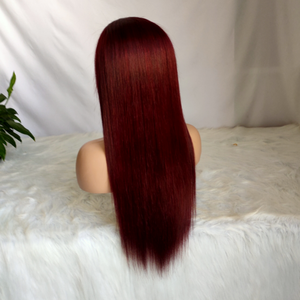 Parrucca frontale capelli umani parrucche all'ingrosso bordeaux 99j colore pizzo anteriore capelli umani pieno Hd pizzo trasparente parrucca anteriore per le donne - Product Image 3