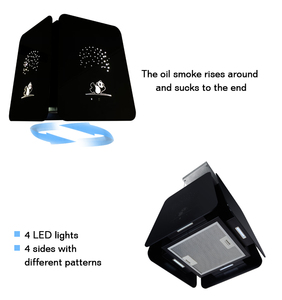 Cappa aspirante a isola moderna ultra bianca senza sfiato, con controllo touch, per cucine di grandi dimensioni - Product Image 6