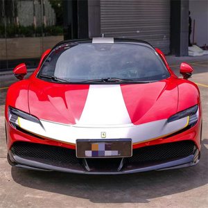 Pour <span class=keywords><strong>Ferrari</strong></span> SF90 OEM Style fibre de carbone sèche pare-chocs avant séparateur de lèvre diffuseur arrière jupes latérales Spoiler Kit de carrosserie - Product Image 4