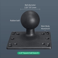Support VESA robuste à fixation rapide pour écran LCD unique avec boule de 2,25 pouces et adaptateur de montage VESA 100x100mm pour HP