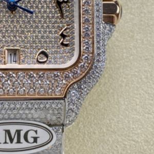 Top-quality, fashionable and luxurious round-cut diamond chronograph mechanical waterproof watch - Product Image 2
