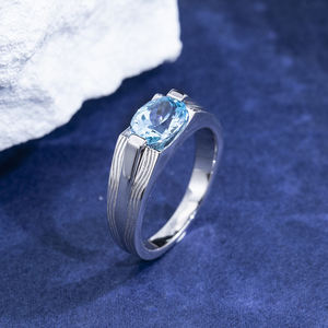 Anillo de Plata de Ley 925 con Gema de Corte Ovalado para Boda, Modelo MSR-1797 de Messi Jewelry - Product Image 3