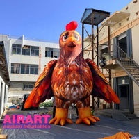 Ballon gonflable géant de poulet réaliste résistant aux UV, design DIY, pour animaux de ferme, figurine de dessin animé, poule gonflable géante