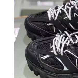 Zapatillas deportivas retro negras de alta calidad y a la moda - zapatillas de tenis transpirables con suela gruesa y cómodas para caminar al aire libre. - Product Image 3