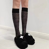 Chaussettes mi-mollet Jingwen d'été en dentelle blanche fine ajourée pour femme