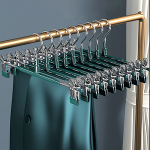 Đa Stackable Tiết Kiệm Không Gian Móc Kim Loại Váy Móc Có Thể Điều Chỉnh Clip Cho Váy Quần Móc Áo Với Clip - Product Image 2