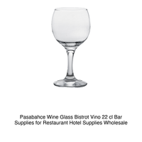 Copa de Vino Pasabahce Bistrot 22 cl, Altura 14.7 cm, Diámetro 7 cm