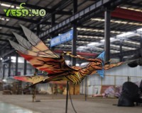 Modelo de dragón basado en personajes de película realista en silicona esponja hecha a medida para presentaciones temáticas en interiores centros comerciales públicos