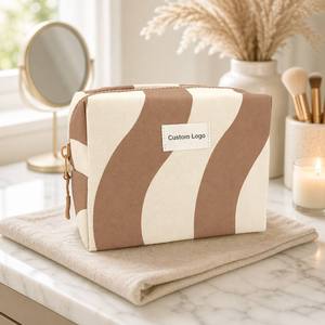 Borsa da viaggio portatile con cerniera in pelle PU, personalizzabile con logo, pochette da toilette, beauty case, <span class=keywords><strong>trousse</strong></span> da toilette da donna - Product Image 1