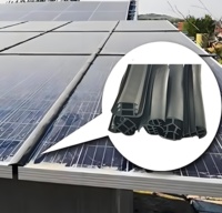 Joint en caoutchouc EPDM en forme de T découpé sur mesure, produit en caoutchouc imperméable de qualité supérieure pour panneaux photovoltaïques, pour l'étanchéité des espaces entre les panneaux solaires