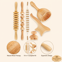 Kit de massage corporel Gua Sha personnalisé en bois pour drainage lymphatique – Outils de thérapie corporelle en bois