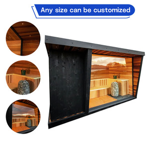 New Arrival Hot Sale Outdoor Wooden Dry <strong>Sauna</strong> Shower Combo Wood Burning Stoves Outdoor <strong>Sauna</strong> Rooms Spa <strong>Sauna</strong> For Outdoor - Product Image 2