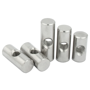 Écrou de barillet à tête marteau pour assemblage de meubles, chevilles M6 en acier inoxydable 304, trou transversal pré-percé pour écrou de connexion encastré - Product Image 2