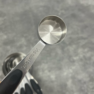 Thép không gỉ đo ly và Thìa bộ 10 mảnh làm tổ kim loại Đo ly đặt với cảm ứng mềm mại <span class=keywords><strong>Silicone</strong></span> xử lý - Product Image 4