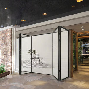 Porte pliante en aluminium à double battant en verre trempé pour camping-car, portable, flexible, gain de place, pour camping-car, caravane, camping, salle de bain - Product Image 3