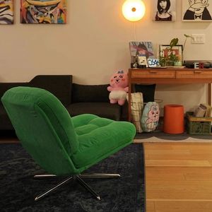 Dewey Linger Lounge Chair Swivel Design Foam Filling Chaise Lounge For <b>Small</b> Spaces - Product Image 4