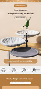 Hamac pour chat de bureau moderne, fournitures prêtes pour l'hiver, réglable pour gagner de la place - Product Image 6