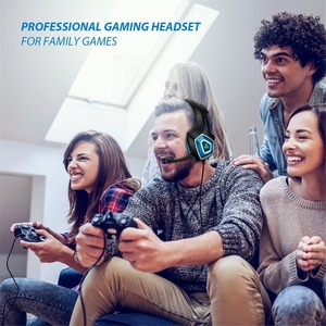 Auriculares con cable para PS4 X box One, estéreo, para juegos, sonido envolvente, <span class=keywords><strong>PC</strong></span>, con micrófono y luz LED - Product Image 4