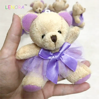 Mini porte-clés ours en peluche personnalisable mousqueton ours en peluche pour cadeaux promotionnels accessoires de sac à dos