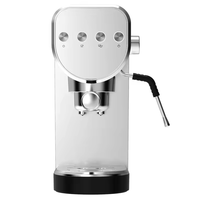Design moderne avec boîtier entièrement métallique Machine à café semi-automatique expresso à pompe 20 bars pour la maison et le bureau
