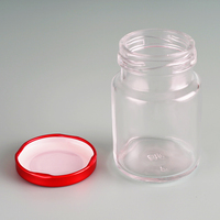 Bouteille scellée en gros de 100 ml, pot à fruits transparent, bouteille de sauce chili, bouteille en verre pour nid d'oiseau, récipient avec couvercle