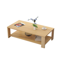 Table basse carrée en bois central, Design moderne et Simple, Table basse