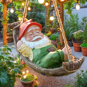 Nueva Estatuilla Artística de Resina Pintada a Mano de Animal en Miniatura para Colgar en Exteriores, para Jardín, Patio, Navidad - Product Image 2