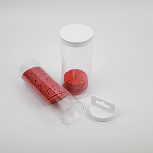 Boîte/tube rond(e)s personnalisés(e)s à effet givré pour autocollants <span class=keywords><strong>de</strong></span> t-shirts/balles <span class=keywords><strong>de</strong></span> tennis, utilisant la transfert thermique et l'impression numérique - Product Image 1