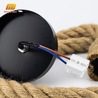 Usine en gros pendentif lumière accessoires 1M 1.5M 2M 2M 2-PIN E27 chanvre corde pendentif lumière plafonnier