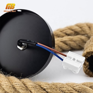 Nhà Máy Bán Buôn Ánh Sáng Mặt Dây Chuyền Phụ Kiện 1M 1.5M 2M-Pin <span class=keywords><strong>E27</strong></span> Cây Gai Dầu Sợi Dây Thừng Ánh Sáng Mặt Dây Chuyền Trần Ánh Sáng - Product Image 3