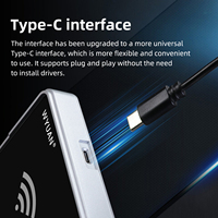 Lector RFID UHF WYUAN 860-960MHz con Interfaz USB Tipo-C, Escritor Inteligente de Corta Distancia para Escritorio, Salida de Teclado Emulada, Plug and Play