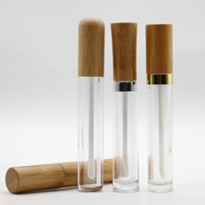 Envases vacíos de brillo de labios, tubos de bambú vacíos de brillo de labios, tubo cosmético de bambú ecológico - Product Image 1