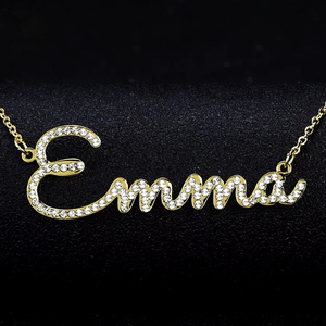 Duoying joyería <span class=keywords><strong>de</strong></span> moda <span class=keywords><strong>nombre</strong></span> <span class=keywords><strong>de</strong></span> cristal <span class=keywords><strong>cadena</strong></span> <span class=keywords><strong>nombre</strong></span> Zirconia Collar para regalo <span class=keywords><strong>de</strong></span> <span class=keywords><strong>mujer</strong></span> - Product Image 4