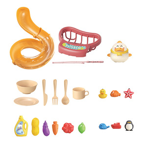 Fregadero de cocina educativo dos en uno, <span class=keywords><strong>dispensador</strong></span> de pesca y <span class=keywords><strong>agua</strong></span>, lavavajillas para niños, casa de juegos de <span class=keywords><strong>agua</strong></span>, caja de juguetes empaquetada - Product Image 2